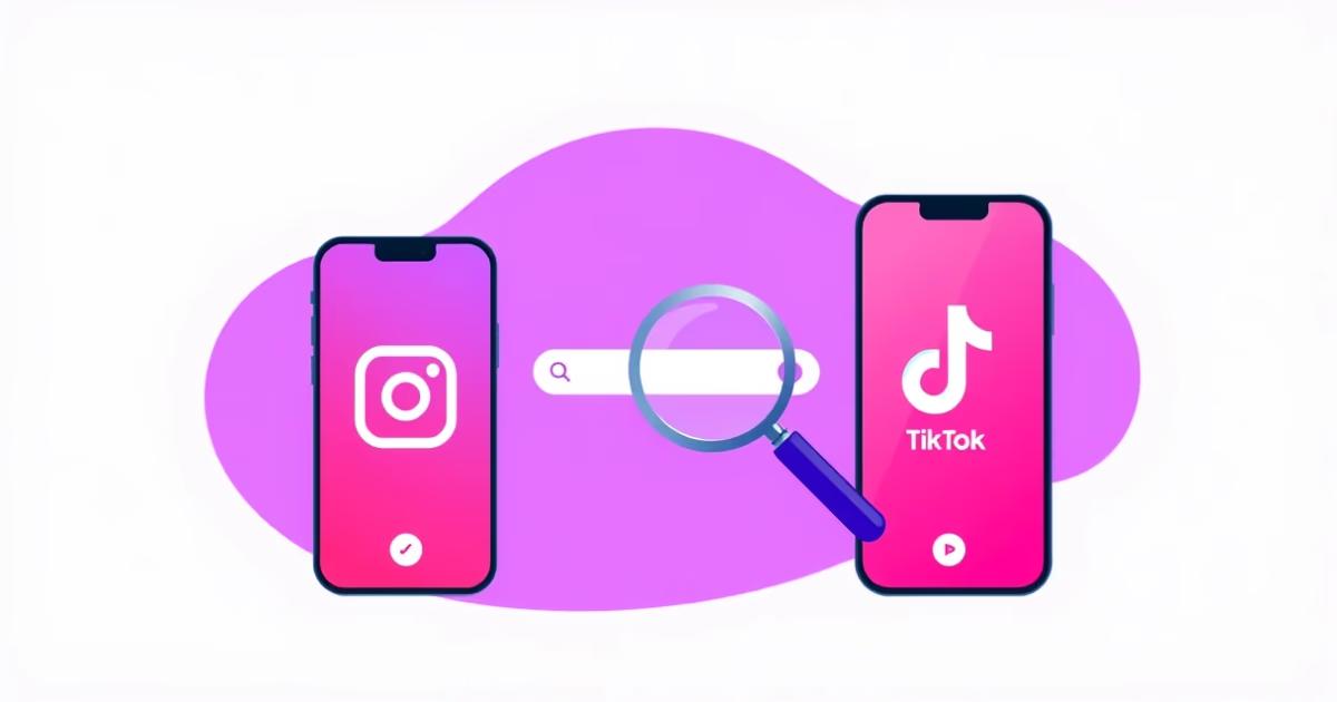 Ilustração sobre Como Descobrir o TikTok de Alguém pelo Instagram — ENJAI Blog